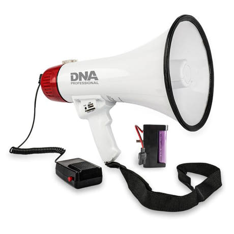 Megáfono DNA MEGA1 30W con Bluetooth, USB, AUX y MicroSD