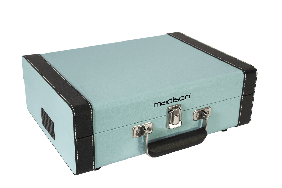 Tocadiscos Vintage Madison con Bluetooth (Azul Claro)