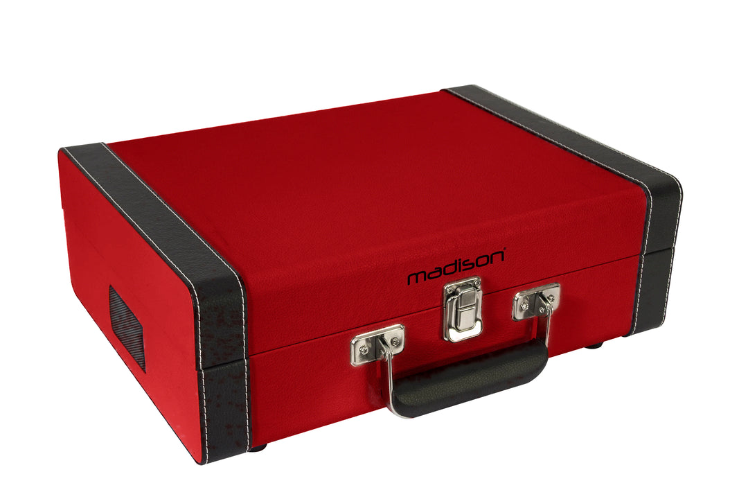 Madison Vintage Pladespiller con Bluetooth (Rojo)