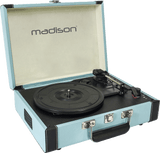 Madison Vintage Turntable with Bluetooth (Light Blue)