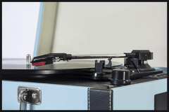 Tocadiscos Vintage Madison con Bluetooth (Azul Claro)