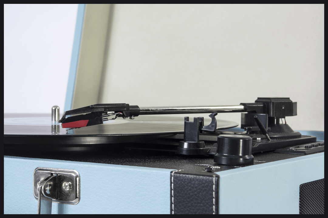 Tocadiscos Vintage Madison con Bluetooth (Azul Claro)