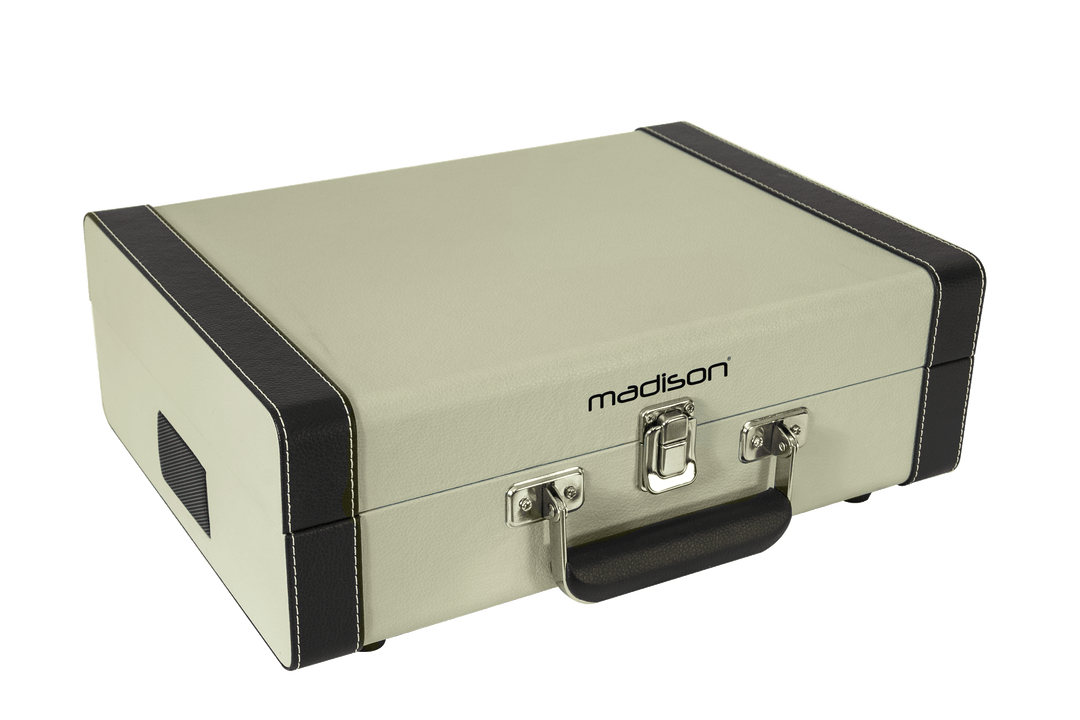 Tocadiscos Vintage Madison con Bluetooth (Crema)