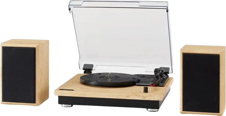 Crosley Brio Tocadiscos con altavoces, Natural