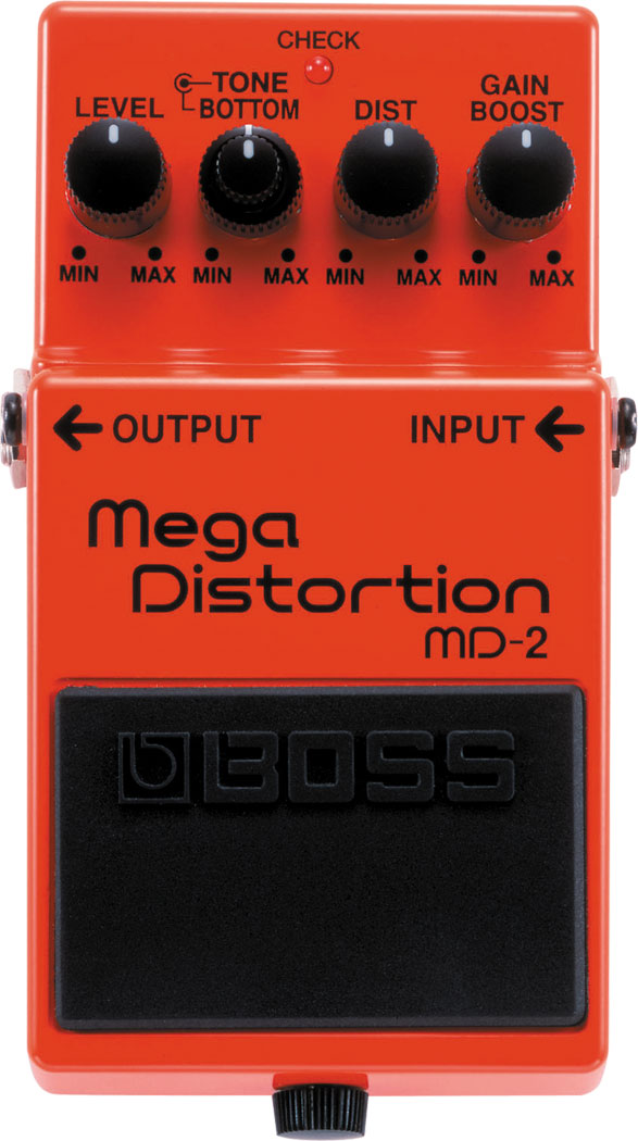 Boss MD-2 Mega Distortion Pedal de guitarra