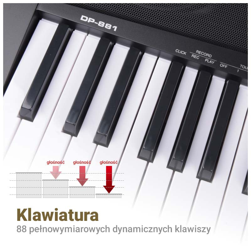 MK DP 881 piano digital con teclas de aprendizaje
