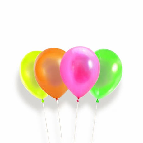 Globos UV de colores neón (Mezcla, 100 uds.)
