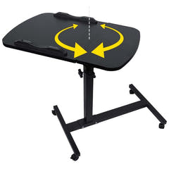 Mesa para portátil ajustable con ruedas