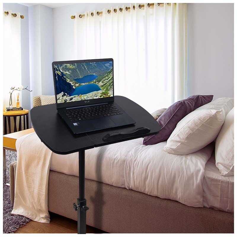 Mesa para portátil ajustable con ruedas