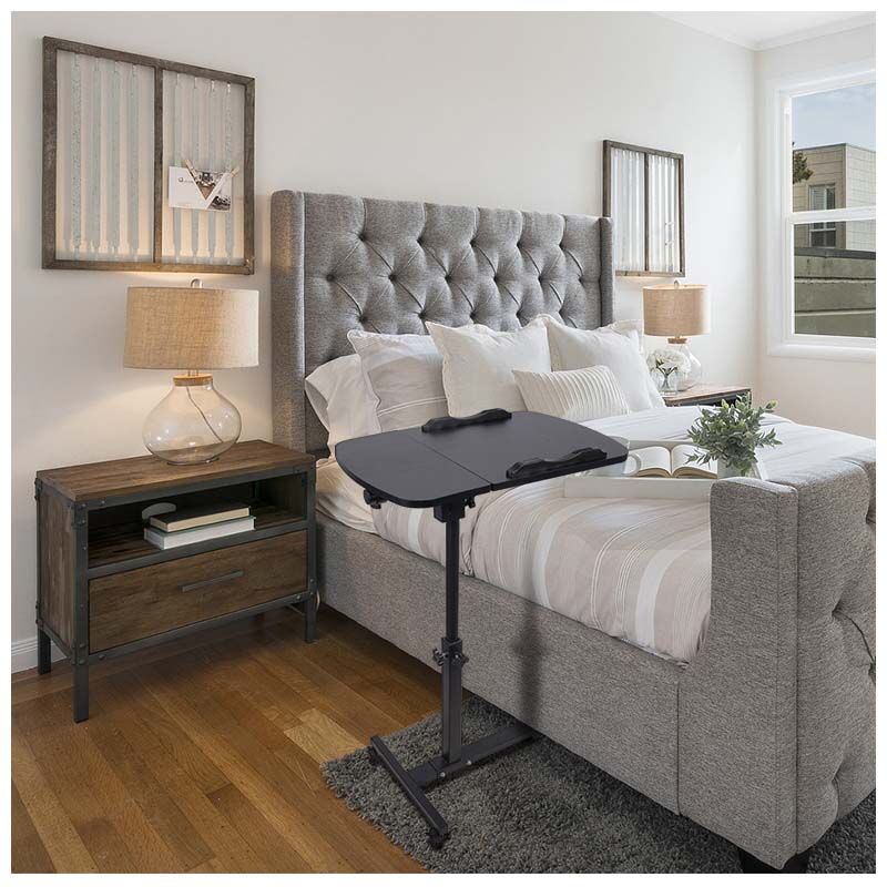 Mesa para portátil ajustable con ruedas