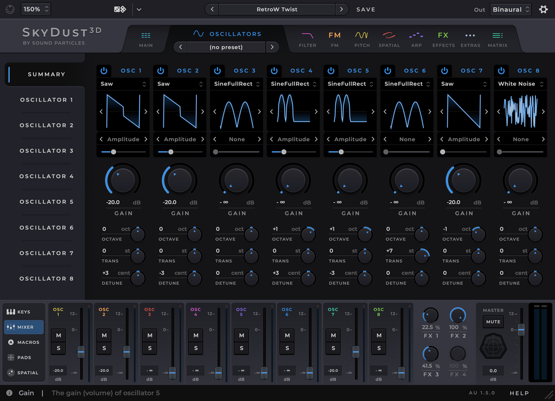 SkyDust 3D Sintetizador inmersivo Plug-In