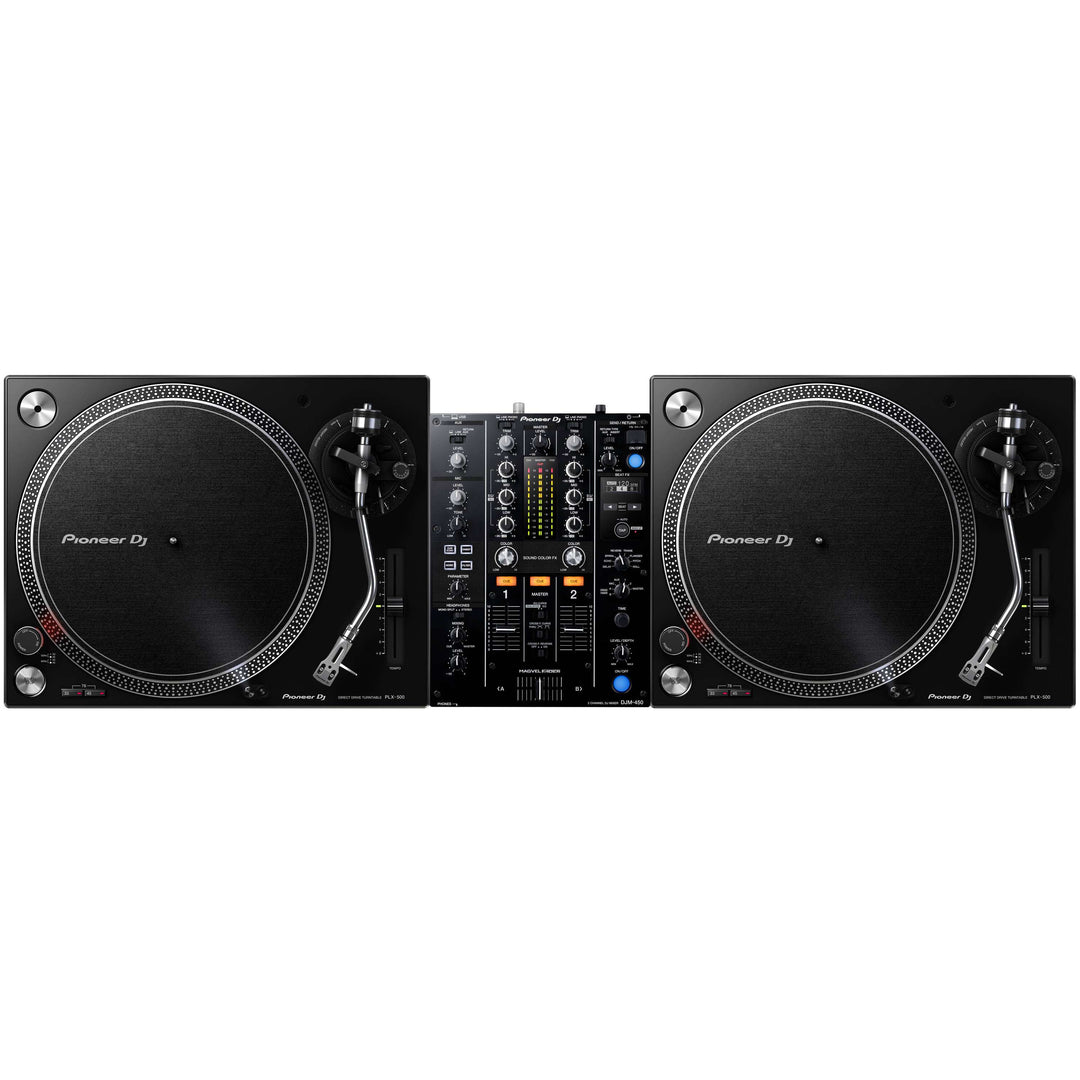 Pioneer DJ DJM-450 + PLX-500-K Paquete