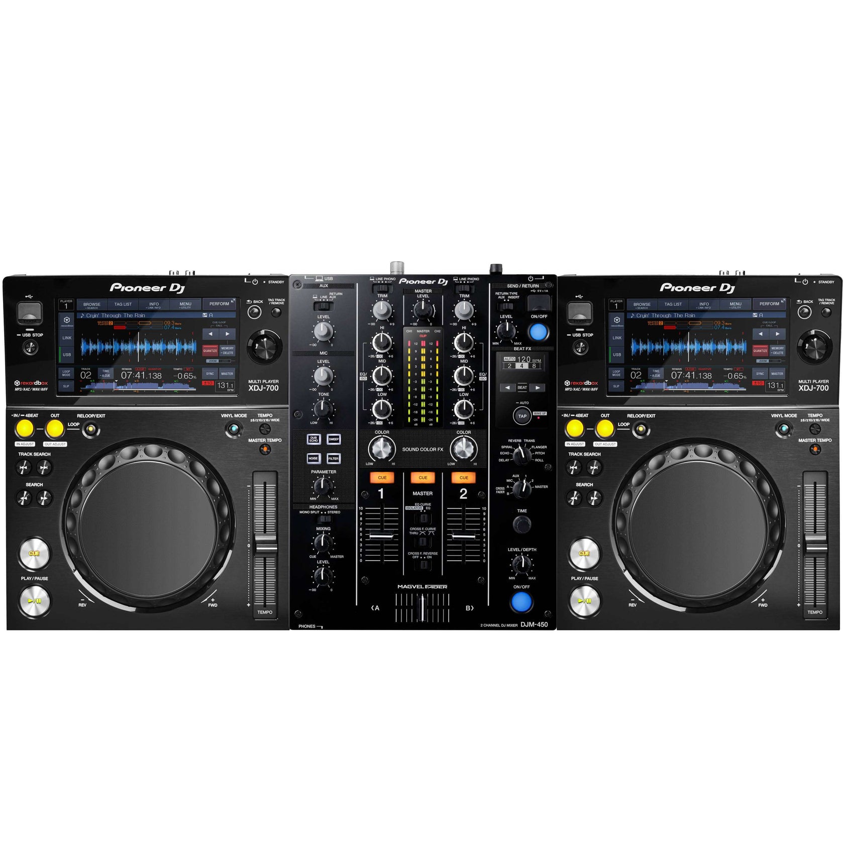 Pioneer DJ DJM-450 + XDJ-700 Paquete