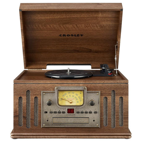 Crosley Musician Sistema de música 8 en 1, Nogal