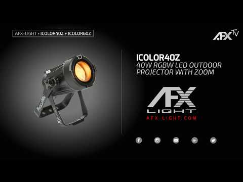 Proyector LED RGBW para exteriores con Zoom (60W)