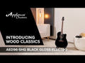 Guitarras electroacústicas Applause Wood Classics AED96-5HG Black Gloss Electro - Black high gloss (AED96-5HG)