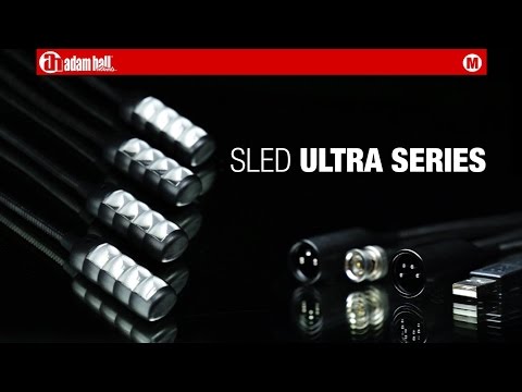 Adam Hall Stands SLED 1 ULTRA XLR 4 - Lámpara de cuello de cisne XLR de 4 pines con 4 LED COB