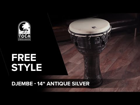 Toca Djembé Freestyle afinado mecánicamente - Kente Cloth (SFDMX-14KB)