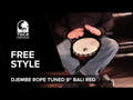 Toca Djembé Freestyle Rope Tuned - Bali Red (SFDJ-9RP)