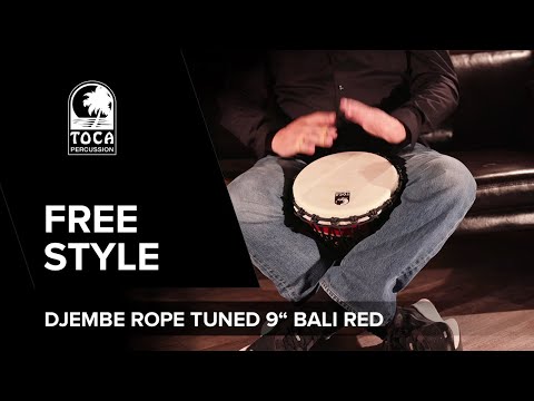 Toca Djembé Freestyle Rope Tuned - Bali Red (SFDJ-9RP)