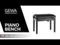 GEWA Banqueta de piano Deluxe Autolift - Black mate