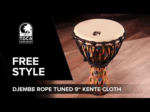 Toca Djembe Freestyle Rope Tuned - Fiesta (SFDJ-9F)