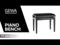 GEWA Banco de piano Deluxe - Black mate (asiento Black)