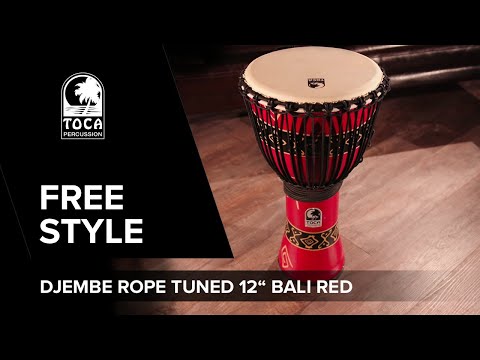 Toca Djembé Freestyle Rope Tuned - Bali Red (SFDJ-12RP)