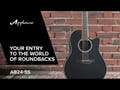Guitarra eléctrica y acústica Applause AB24II CS AB24-5S, Black Satin