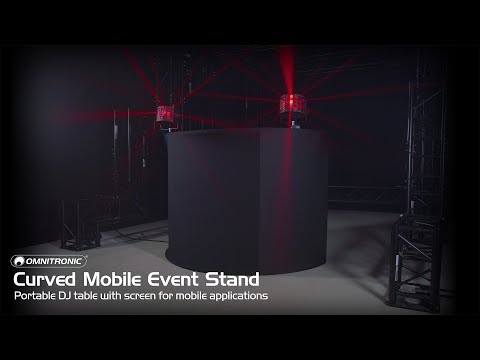 Soporte móvil curvado para eventos OMNITRONIC