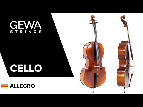 GEWA Violonchelo Allegro - 1/2 (Listo para tocar incl. bag, arco de Massaranduba, cuerdas Larsen Aurora)