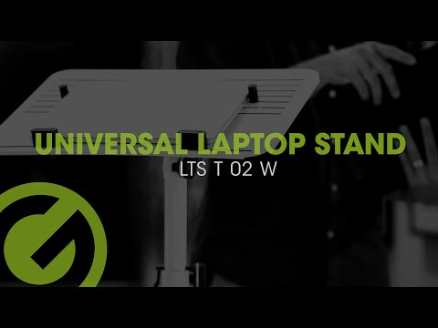 Gravity LTS T 02 W - Soporte universal para portátil con varillas de soporte ajustables y base de acero