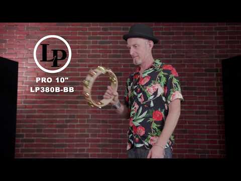 Latin Percussion Pandereta Pro 10 in de doble fila - LP380B-BB (LP380B-BB)