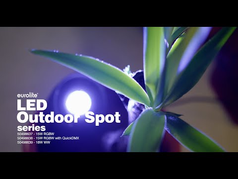 EUROLITE Foco LED para exteriores 18W WW con estaca