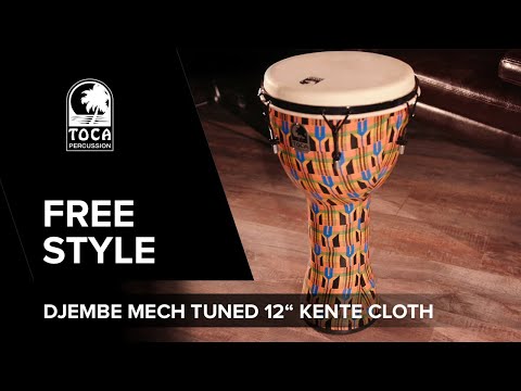 Toca Djembé Freestyle ajustado mecánicamente - Black Mamba (SFDMX-12BM)