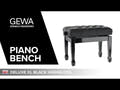 Banco de piano GEWA Deluxe XL Black de alto brillo - Black cover