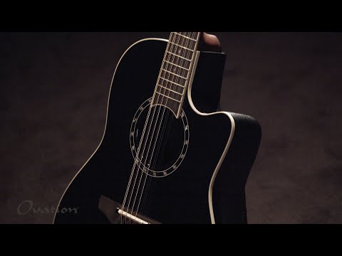 Ovation Guitarras electroacústica Standard Balladeer Deep Contour Cutaway de 12 cuerdas - Black (2751AX-5-G)