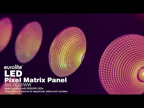 Panel de matriz de píxeles EUROLITE LED 5x5 RGB/WW