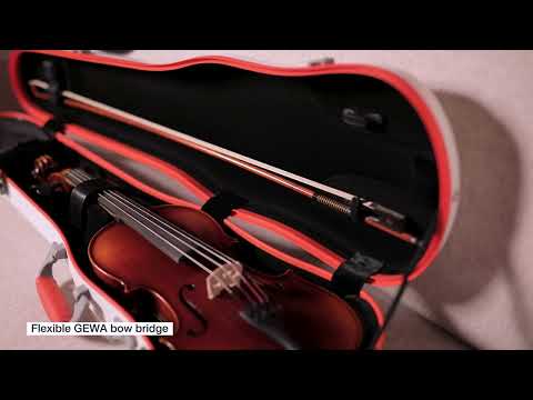 PURE GEWA Estuches de violines con forma Polycarbonate FUN - 4/4 - 1/2 (White / Blacj)