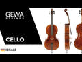GEWA Violonchelo Ideale - 4/4 (Listo para tocar incl. bag, arco de Massaranduba, cuerdas Larsen Aurora, asegurado para el transporte)