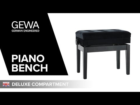 GEWA Banco de piano Deluxe con compartimento - Rosewood mate
