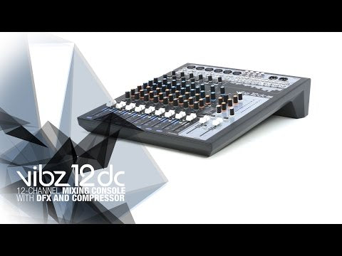 LD Systems VIBZ 12 DC - Consola de mezcla de 12 canales con DFX y compresor