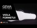 GEWA Estuche con forma de viola Air 2.0 - Black highgloss (con asa lateral)