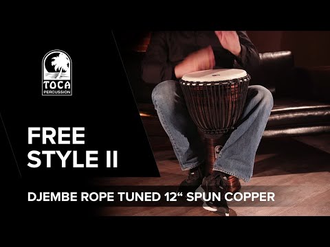 Toca Djembé Freestyle II afinado con cuerda - Dark Red (TF2DJ-12R)