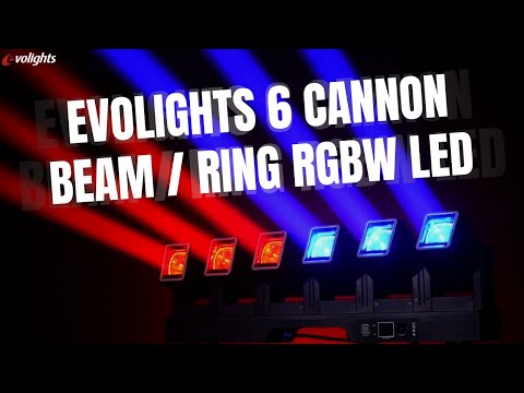 Evolights 6 Cañones Barra de Cabezas Móviles 6x60W RGBW