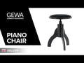 GEWA Silla de piano Deluxe - Black mate