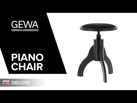 GEWA Silla de piano Deluxe - Black mate