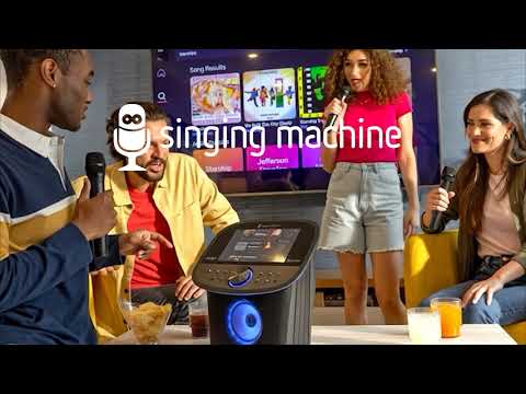 Sistema de karaoke con 2 micrófonos (Negro)