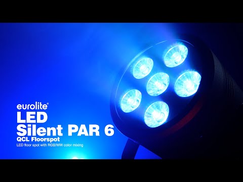 EUROLITE LED Silent Par 6 QCL de suelo bk