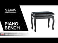 GEWA Banqueta de piano Deluxe Classic - Cerezo mate